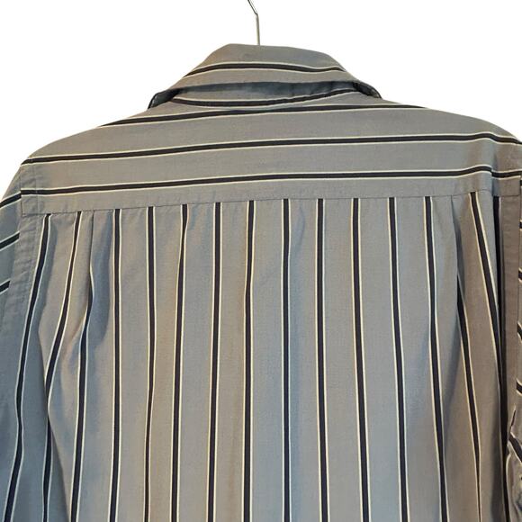 Abercrombie & Fitch Shirt Mens Size M Striped Muscle Button Collar Logo Office - Picture 9 of 9